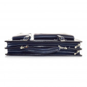 Servieta din piele naturala, model DiAmanti Rovigo Blu Scuro